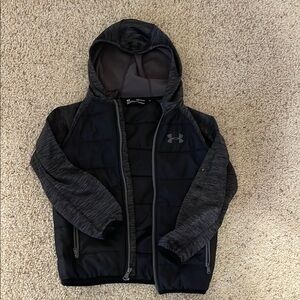 Under Armour Black and Gray Hooded Jacket